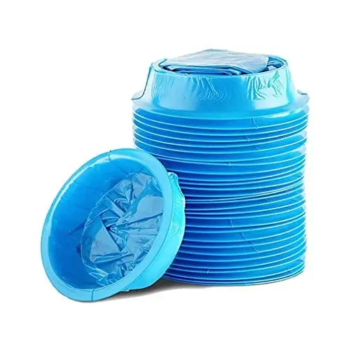 Produktbild: 10 Stück Spuckbeutel mit Mundstück Einweg Emesis Tasche,1000ml Blau Hohe Dichte Kotztüten mit Ring,Brechbeutel für Kinder und Erwachsene