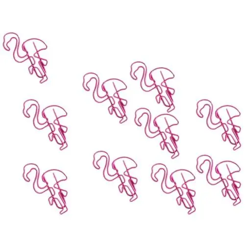 Produktbild: Culer 10 Stück Sweet Pink Flamingo Metall Lesezeichen Büroklammer Schule Bürobedarf