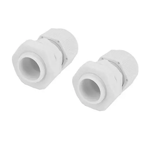 Produktbild: 10 Stück Wasserfester PG-Kabelstecker, IP68 Weißer Kunststoffverschraubungsstecker. Schnelle Installation, Großer Spannbereich, Maschinensteuerkasten. Geeignet für Kabel mit