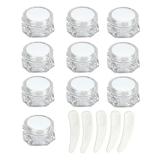 Produktbild: Koieam 10-teiliges Kosmetikdosen-Set, Reisedosen-Set, leere Plastikdosen, Wiederverwendbare, auslaufsichere Kosmetikbehälter für Cremes, Lotionen, Kosmetika