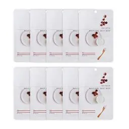 Produktbild: (10 Stücke) EUNYUL Daily Care Gesichtsmasken-Packung Sheabutter 22 ml x 10 Stück Vegan Koreanische Hautpflege Hypoallergenes Tencel-Blatt & natürliche Inhaltsstoffe