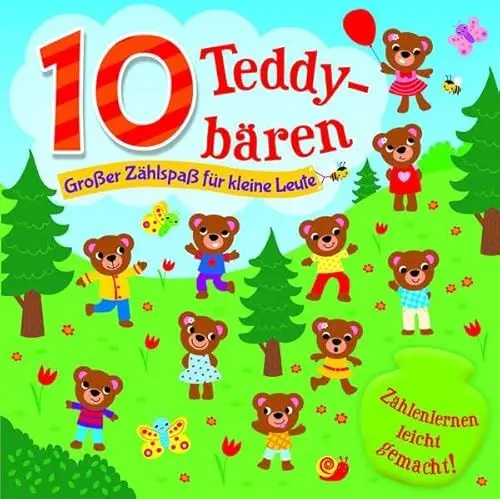 Produktbild: 10 Teddy-Bären: Großer Zählspaß für kleine Leute. Zählenlernen leicht gemacht!