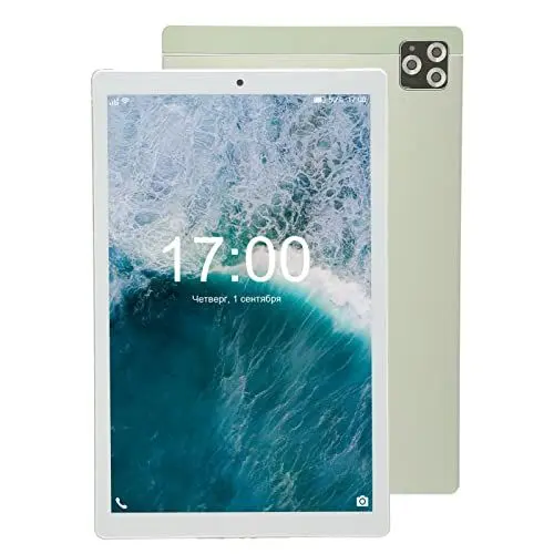 Produktbild: 10 Zoll Tablet für Android 11 - Dual SIM HD IPS Bildschirm Tablet 3 64G 5MP 8MP 3G WiFi 6000mAh MT6592 Multi Sprach Unterstützung GPS Unterstützung Grün.