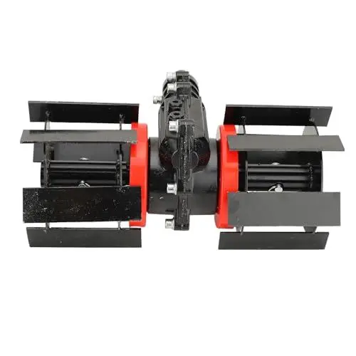 Produktbild: 10 cm Unkrautrad, Universelles 9-Zähne-Tiefpflugrad, Rasenmäher, Multifunktionales Unkrautwerkzeug für Rasenmäher, Bodenfräse, Vertikutierer, Zubehör (28mm)