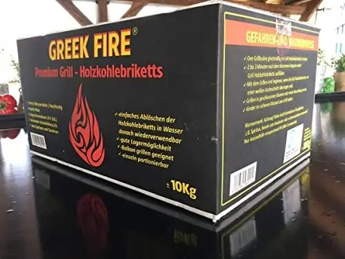 Produktbild: 10 kg Greek Fire Profi-Holzkohlebriketts