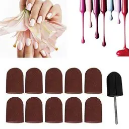 Produktbild: 10 pcs Hornhautentferner Fußpflege Fräser, Elektrischer Nagelbohrer Pediküre Maschinenzubehör, Hornhautfräser Supergrob Pediküre Fräseraufsatz Hornhautschleifer für Nagelfräser Maniküre (Braun)