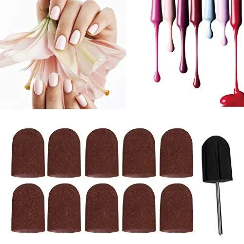 Produktbild: 10 pcs Hornhautentferner Fußpflege Fräser, Elektrischer Nagelbohrer Pediküre Maschinenzubehör, Hornhautfräser Supergrob Pediküre Fräseraufsatz Hornhautschleifer für Nagelfräser Maniküre (Braun)