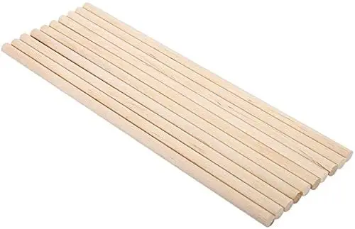 Produktbild: 10 stücke 30 cm Lange DIY Holz Handwerk Stöcke Kleine Holzbau Stöcke Bambusstäbe zum Basteln, Bastelstäbe Runder StockFür Handwerk Holzbearbeitung DIY Gebäude Modell(8MM*30CM)
