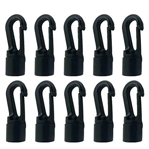 Produktbild: 10 stücke Seilhaken Outdoor Reisezelt Zubehör Kunststoff Drehhaken Sicherheitsschnalle Swivel Snap Trigger Clips Ringe Drehen Schnallen Tasche Gurtband Schnalle (8mm)