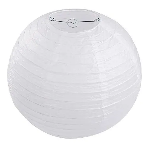 Produktbild: 10 x Lampions Papierlaterne weiß (15cm)