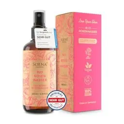 Produktbild: 100% BIO ROSENWASSER | Natürliches Gesichtswasser - Beruhigt & Verfeinert Poren | Gesichtsreinigung ohne Alkohol | Für Gesicht Körper & Haare | 100% REIN - Damascena Rosen | Made in Germany