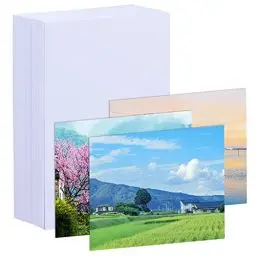 Produktbild: 100 Blatt Fotopapier 8,9 x 12,7 cm Premium-Fotopapier, Kunstdruckpapier, 180 g/m², Druckerpapier, weißes Hochglanzpapier, Fotodruckerpapier, Bürobedarf für Tintenstrahldrucker