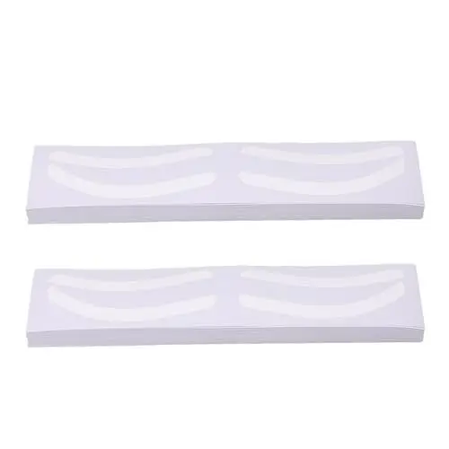 Produktbild: 100 Blatt Augenbrauen-Schablonen-Aufkleber, Leicht Abziehbare Selbstklebende Augenbrauen-Schablonen für Alle Gesichtsformen, Perfekte Positionierung der Augenbrauen, Hygienische
