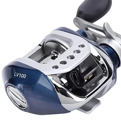 Produktbild: 100 Metal Casting Reel Brake Kohlefaser Drag Fishing Wheel Magnetisches Bremssystem für das Meeresangeln(Right Hand Wheel)