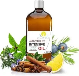 Produktbild: 100% Natürlich Anti Cellulite-Öl 500 ml Massageöl, Cellulite Massagegerät. Penetrieren Sie 6 Mal besser als Cellulite Creme. Mit ätherischen Ölen. Straffendes Körperöl Body Oil