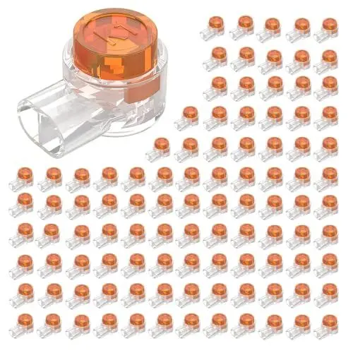Produktbild: 100 Pieces-Digital UY - D kabelverbinder K1 Telefonkabel Verbinder für Fernmelde - lüsterklemmen-Kabelschnellbinder zum Crimpen von 2 Adern - Scotchlok Connector, Netzwerkkabel