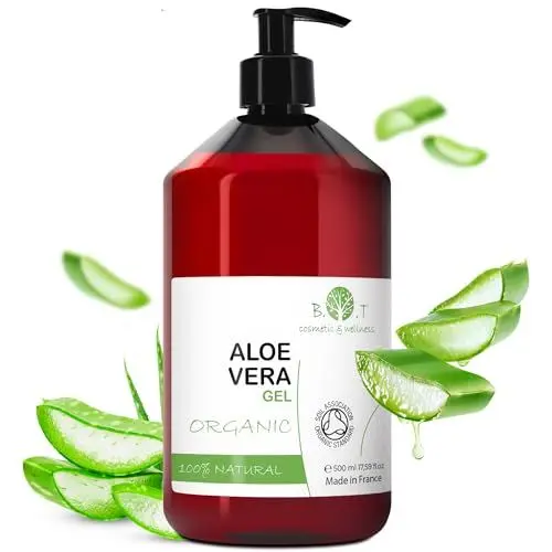 Produktbild: 100% Reines Aloe Vera Gel direkt aus Lanzarote Spanien Feuchtigkeitscreme für Gesicht Körper Pickel Trockene Haut After Sun Sonnenbrand Haar Gel After Shave Herren 500 ml