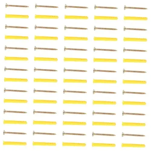 Produktbild: 100 Sätze Dehnschraubensatz Betonanker Knebelbolzen Trockenbaudübel Nylon Stahlanker Einschlaganker kleiner gelber Quaker Spreizdübel Dehnungsnagel erweitern Ankerbolzen Sport
