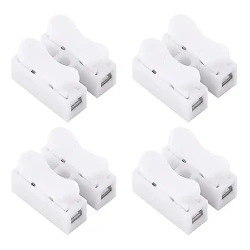 Produktbild: 100 Stück 10 A 220 V 2-poliger Push-Schnelldraht-Kabelanschlussklemmenblock, für Motor, Strom, Haushaltsgeräte, Maschinen, mit Flammhemmenden Isoliermaterialien