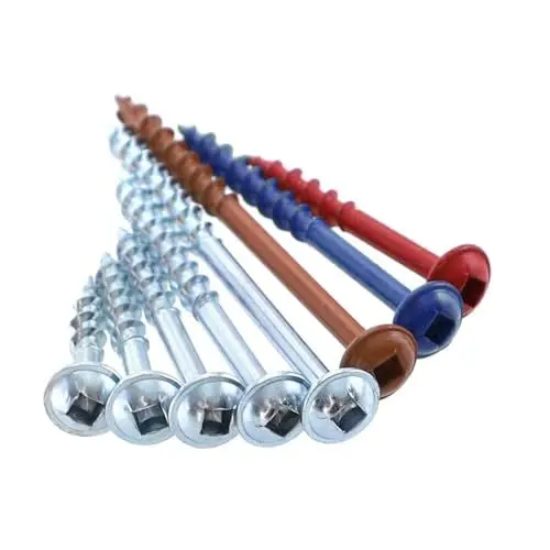 Produktbild: 100 Stück 25–63 mm Taschenlochschraube, Grobgewinde, Holzbearbeitung, selbstschneidende Schraube, Schräglochschraube, Vierkanttreiber(25mm Zinc Coating)