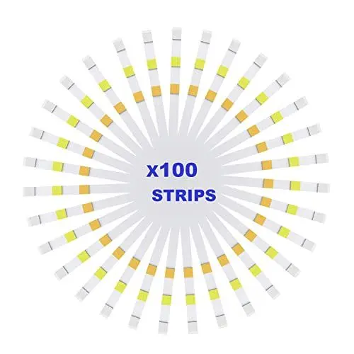 Produktbild: 100 Stück 3-in-1 Pool Tester Wassertester, Streifen-Packung zur genauen Wasseranalyse von freiem Chlor, Brom, Alkalinität und pH-Werten - Einfacher Chemietest