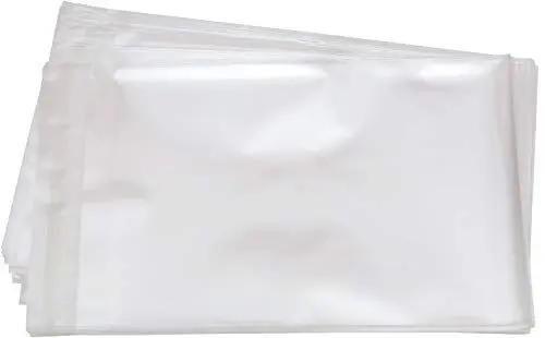 Produktbild: 100 Stück Adhäsionsverschlussbeutel transparent 130 x 180 mm - Stärke 30 mµ - Flachbeutel - selbstklebende Klarsichtbeutel
