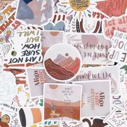Produktbild: 100 Stück Boho Sticker Aufkleber, Motivational Stickers Boho Inspirational Quote Aesthetic Stickers Vinyl-Aufkleber, Retro Affirmation Boho Decals for Vision Board,Wasserflaschen,Laptops,Journals