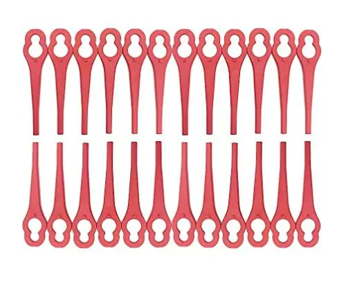 Produktbild: 100 Stück Ersatzmesser-Set Kompatibel mit Einhell Rasentrimmer Zubehör FRT18A FRT18A1 Kunst 46155 FRT20A1,Einhell BG-CT 18 Li, RG-CT 18 Li, GE-CT 18 Li, GC-RT 18 Li