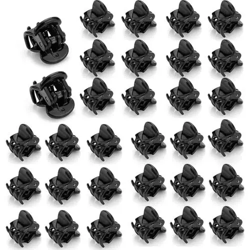 Produktbild: 100 Stück Haarklauenclips Mini Bunte Haarklauenclips Mini Haarspangen Kunststoff Haar Claw Pins Klemmen für Frauen und Mädchen