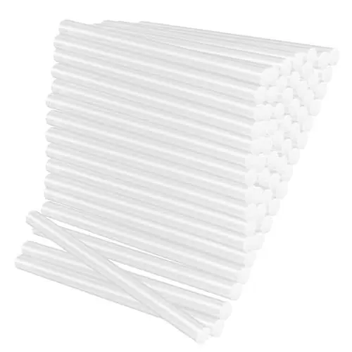 Produktbild: 100 Stück Heißklebesticks 7 x 100 mm, Heißklebepistole Sticks Transparente Schnelltrocknend, Klebestifte Kompatibel mit Meisten Klebepistolen, Heißklebestift zum DIY und Reparieren, Klebesticks