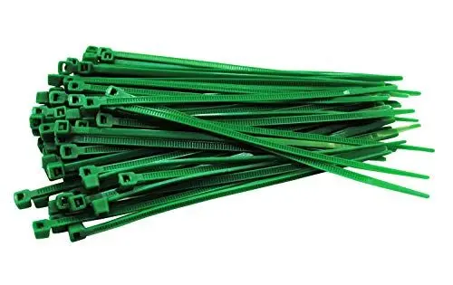 Produktbild: 100 Stück Kabelbinder grün 200 mm x 2,5 mm Handwerker Qualität cable ties kurz 8,1kg Zugkraft