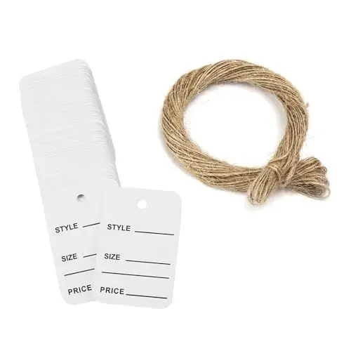 Produktbild: 100 Stück Kleidungs Display Etikett Kleidungsherstellung Display Schmuck Kleidung Schuhtaschen Kleidungspreise 60 X 80 Mm