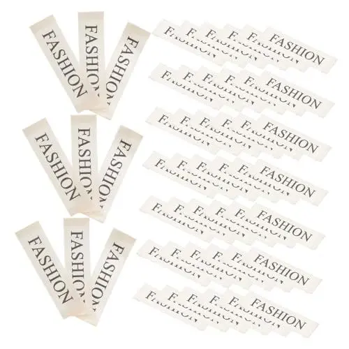 Produktbild: VILLCASE 100stücke Kleidungsetiketten Gestickte Nählabels Für Modeartikel Waschbare Stoffetiketten Für Für Schals Mützen Taschen Und
