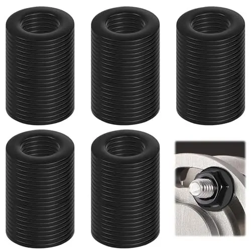 Produktbild: 100 Stück Unterlegscheiben M5 X 10MM,Flache Unterlegscheiben Schwarze Unterlegscheiben Schrauben Distanzscheiben Reparatur Unterlegscheibens Heimwerker Scheiben Set, für Gewindestangen und Dichtungen