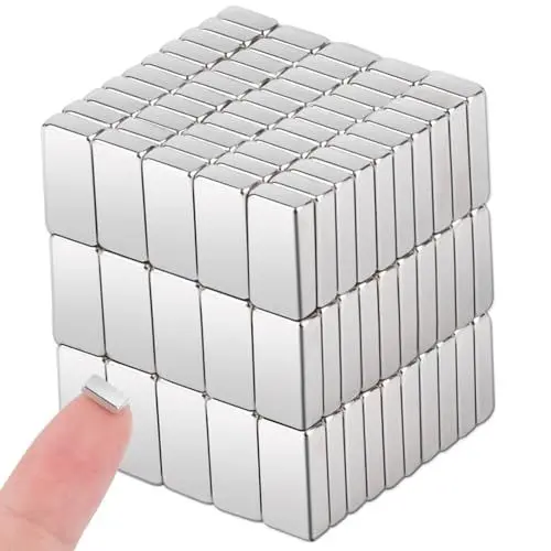 Produktbild: 100 Stück Magnete Stark N52, Kleine Neodym Magnete Extra Stark, Rechteckig Magnete für Magnettafel, Starke Kühlschrankmagnete, Small Magneten zum Basteln, Whiteboard