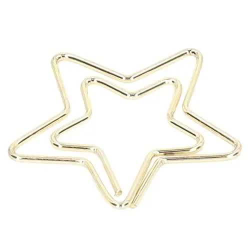 Produktbild: 100 Stück Niedliche Büroklammern, Metall, Kleine Goldene Mini-Büroklammern, Lesezeichenklammern, Papierklammern für Büro, Schule, Zuhause, Schreibtisch-Organizer