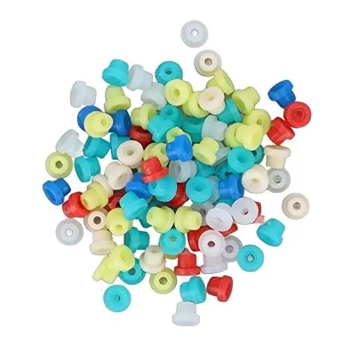 Produktbild: 100 Stück Tattoo Nippel Tattoo zubehör gummi, Tattoo Tülle Professionelle PBR Weiche Tattoo Nadel Ösen Tattoo Zubehör Zubehör, halbe Tüllen Tattoo Gummi Tüllen Tattoo Maschine Nadel