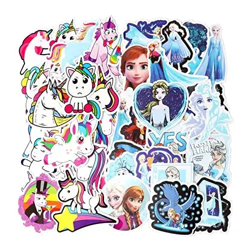 Produktbild: 100 Stücke Einhorn Sticker Aufkleber, Sticker Mädchen, Cute Stickers für Laptop, Aufkleber Kinder, Sticker Kinder Mädchen, Sticker Set For Koffer, Laptop, Wasserdicht, Sticker Aesthetic