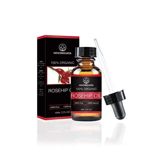 Produktbild: 100% reines Hagebuttenkernöl für Gesicht, Nägel, Haare und Haut - 100% Pure & Natural Zertifiziertes Bio - Natural Moisturiser - Kaltgepresstes Premium Hagebuttenöl (120 ml)