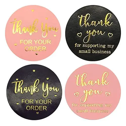 Produktbild: 1000 Stück Danke Aufkleber Dankeschön Aufkleber Danke 2.5cm Thank You Sticker für Backverpackungen Geschenktüten Umschlagsdichtungen
