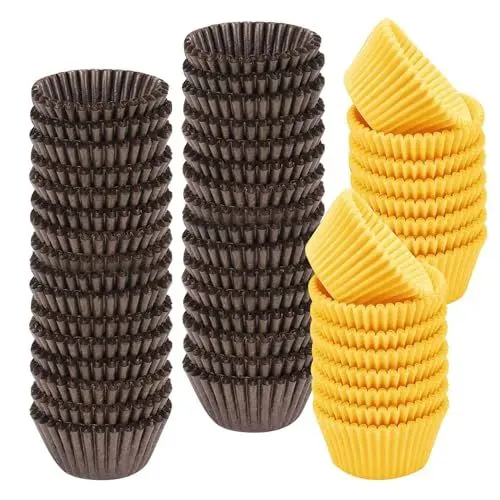 Produktbild: 1000 Stück Muffinförmchen Kleine Papier Cupcake Cupcake Wrapper Muffinförmchen Papier Muffin Papier Förmchen Mini Muffins Papierförmchen für Muffins Cupcake Liners Schokoladen Papier(L)