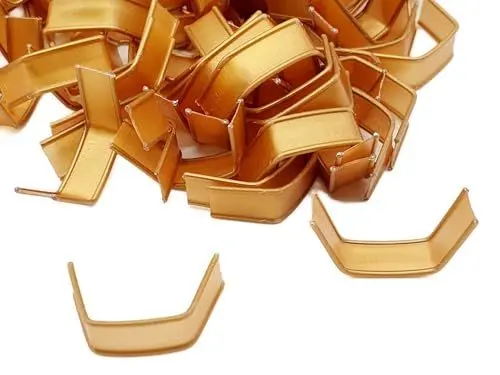 Produktbild: 1000 Stück U-Clipse Gold 40 mm Clipband Clips für Brotverpackungen wiederverwendbar