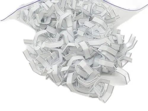 Produktbild: 1000 Stück U-Clipse Weiß 40 mm Clipband Clips für Brotverpackungen wiederverwendbar