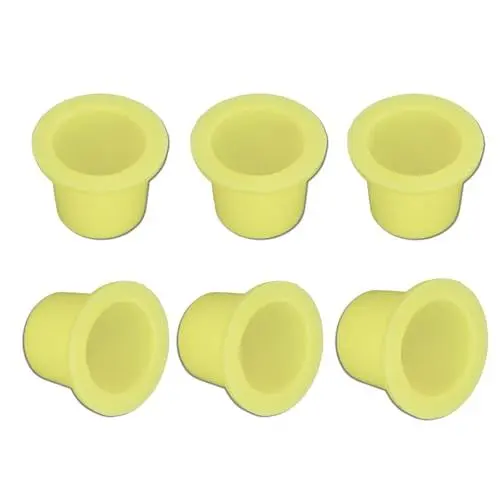 Produktbild: 1000Pcs Tattoo Ink Cups,Kunststoff Einweg Microblading Makeup Gelb Tattoo Ink Cups mit Base,Tattoo-Kits,Tattoo Supplies (S)