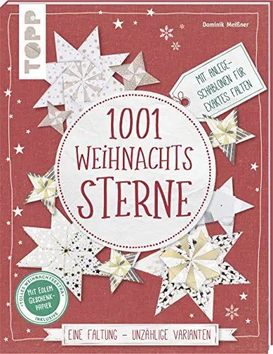 Produktbild: 1001 Weihnachtssterne (kreativ.kompakt): Eine Faltung - unzählige Varianten. Mit Anlege-Schablonen für exaktes Falten. Extra: Ein Bogen Geschenkpapier