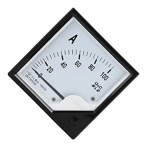 Produktbild: 100A/5A Analog Panel Amperemeter, 6L2 Ampere Tester für DC-Stromkreise und AC-Stromkreise