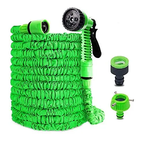 Produktbild: 100FT Flexibler Gartenschlauch 30M Flexischlauch Schlauch Dehnbar Erweiterungs Gartenschläuche Brause Düse mit 7 Funktionen Garten Handbrause für Hof Autowäsche Gartenbewässerung
