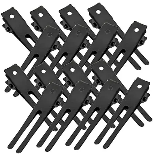 Produktbild: Baluue 100stücke Metall Haarspangen Für Haarschleifen Kinderfreundliche Haarclips Für Bastelprojekte Alligatorclips Mit Glatten Kanten Schwarz