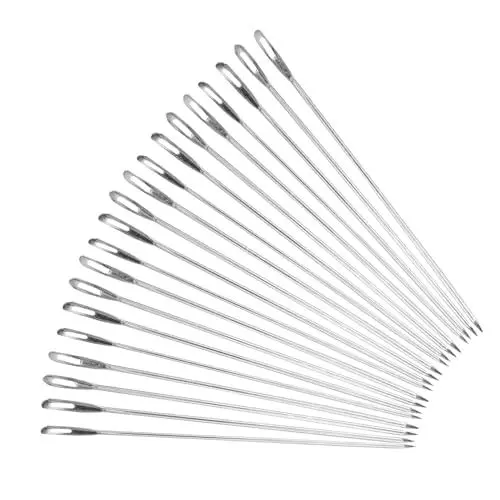 Produktbild: 100st Hand Nähnadel Stricknadeln Garn Nadeln Professionelle Nähnadel Garnnadel Gobelin-nadel Für Den Haushalt Tragbare Gobelinnadel Häkelnadeln Zum Häkeln Garn Liefert Silver Eisen NESTINGHO