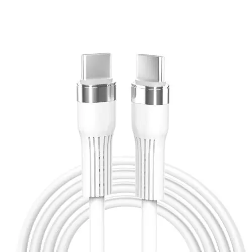 Produktbild: 100W KFZ USB C auf USB C Ladekabel (2M) für Lenovo ThinkPad ThinkBook MacBook Air HP Dell Acer MSI Asus Chromebook Pro, Carplay mit Autokabel Zigarettenanzünder-Adapter KFZ Ladekabel